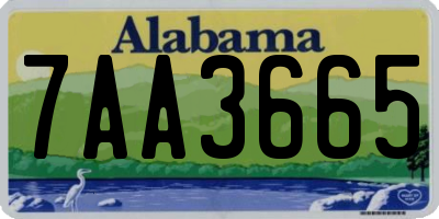 AL license plate 7AA3665