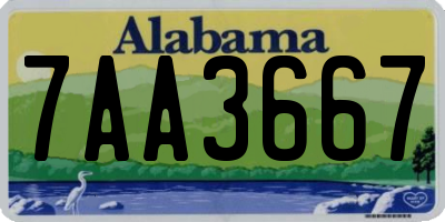 AL license plate 7AA3667
