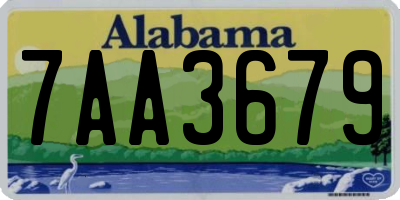 AL license plate 7AA3679