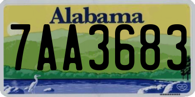 AL license plate 7AA3683