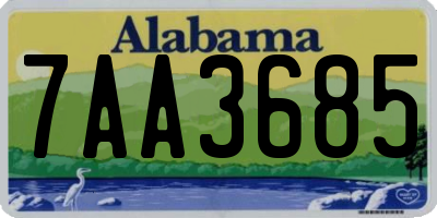 AL license plate 7AA3685