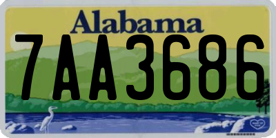 AL license plate 7AA3686