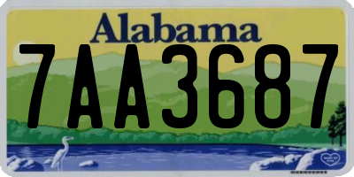 AL license plate 7AA3687