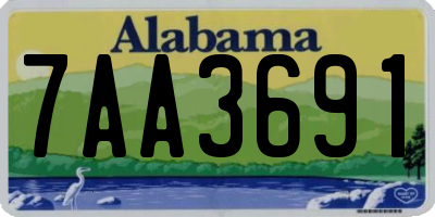 AL license plate 7AA3691