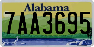 AL license plate 7AA3695