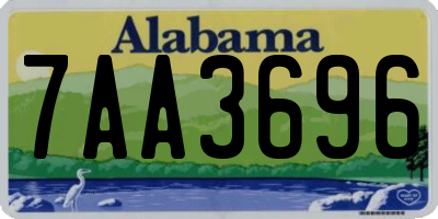 AL license plate 7AA3696