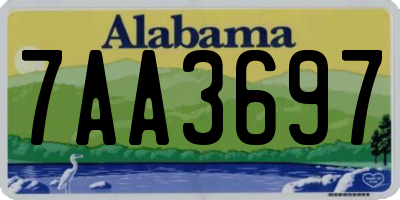 AL license plate 7AA3697