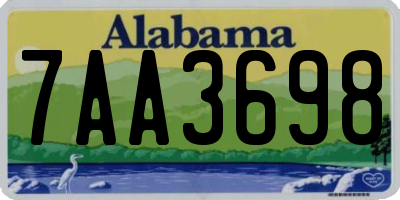 AL license plate 7AA3698