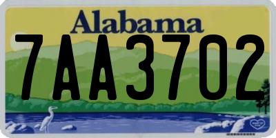 AL license plate 7AA3702