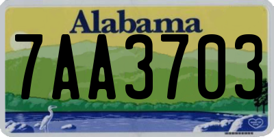AL license plate 7AA3703