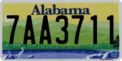 AL license plate 7AA3711