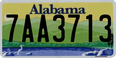 AL license plate 7AA3713