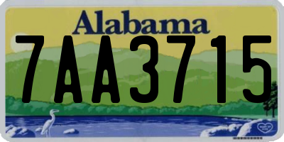 AL license plate 7AA3715