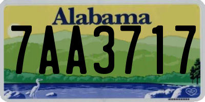 AL license plate 7AA3717