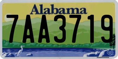 AL license plate 7AA3719