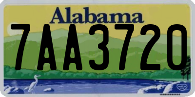 AL license plate 7AA3720