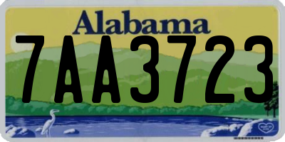 AL license plate 7AA3723
