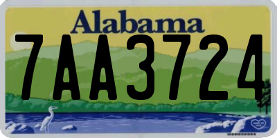AL license plate 7AA3724