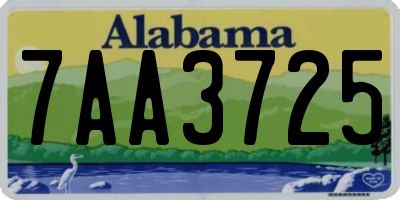 AL license plate 7AA3725