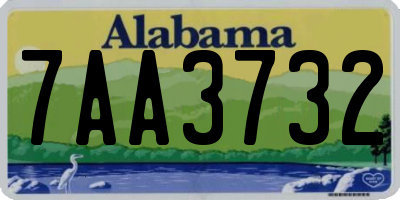 AL license plate 7AA3732