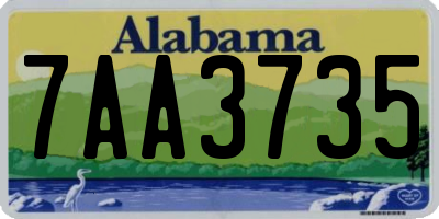 AL license plate 7AA3735