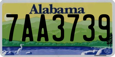 AL license plate 7AA3739