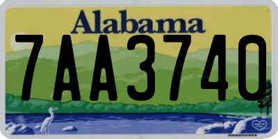 AL license plate 7AA3740