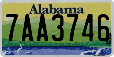 AL license plate 7AA3746