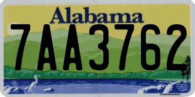 AL license plate 7AA3762