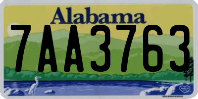 AL license plate 7AA3763