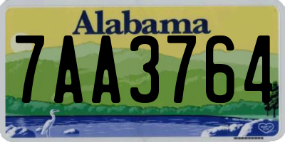 AL license plate 7AA3764