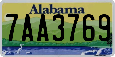 AL license plate 7AA3769