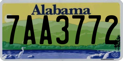 AL license plate 7AA3772