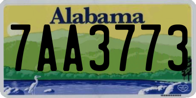 AL license plate 7AA3773