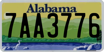 AL license plate 7AA3776