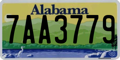 AL license plate 7AA3779