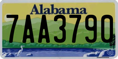 AL license plate 7AA3790