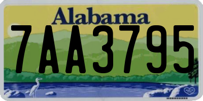 AL license plate 7AA3795