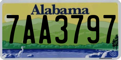AL license plate 7AA3797