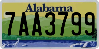 AL license plate 7AA3799