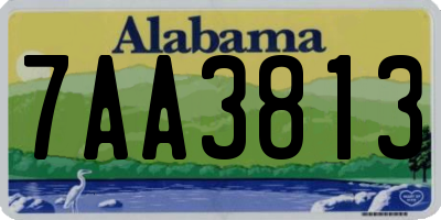 AL license plate 7AA3813