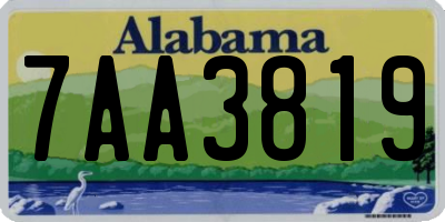 AL license plate 7AA3819