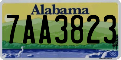 AL license plate 7AA3823