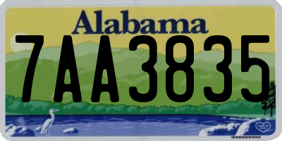 AL license plate 7AA3835