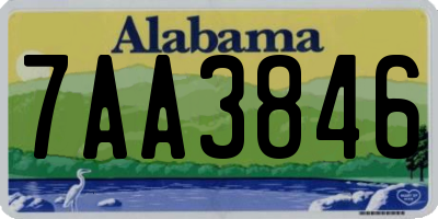 AL license plate 7AA3846