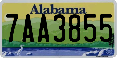 AL license plate 7AA3855