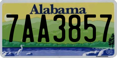 AL license plate 7AA3857