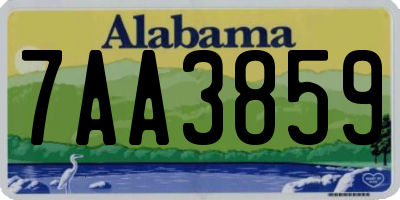AL license plate 7AA3859