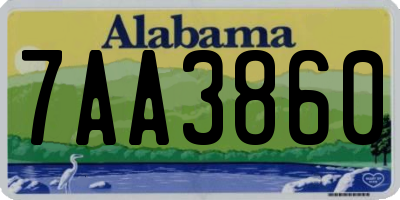 AL license plate 7AA3860