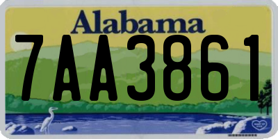 AL license plate 7AA3861